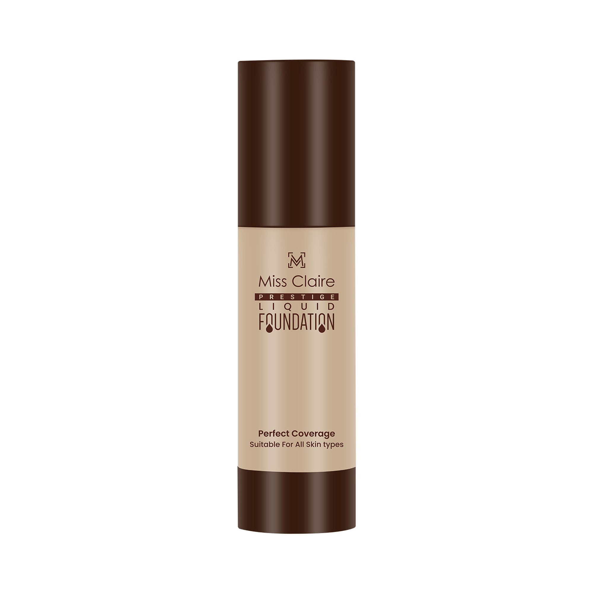 Miss Claire Prestige Liquid Foundation Perfect Coverage - 21 Natural Beige