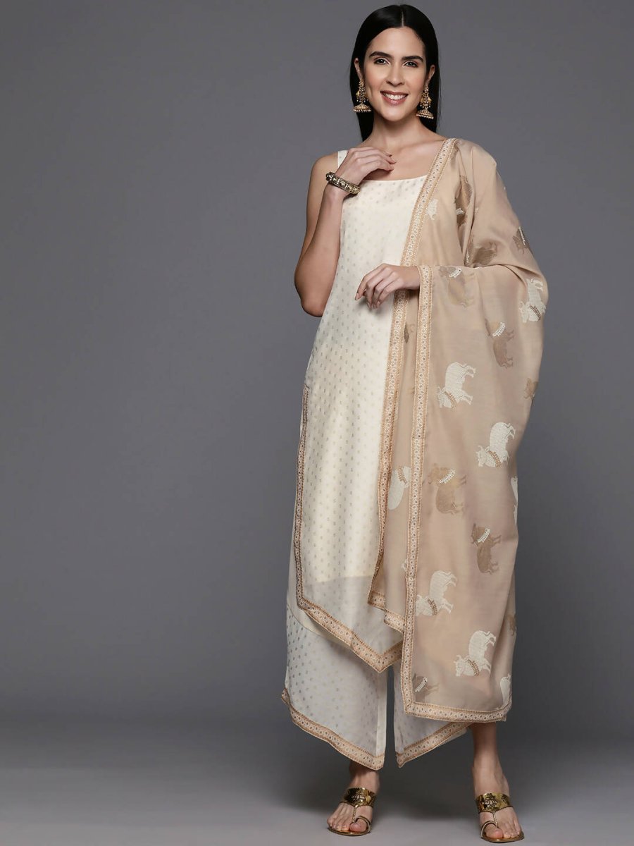 Ahalyaa Womens Kurta Set - Off-white