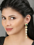 Joban Fashion Women Long Pattern Matte Gold Earrings