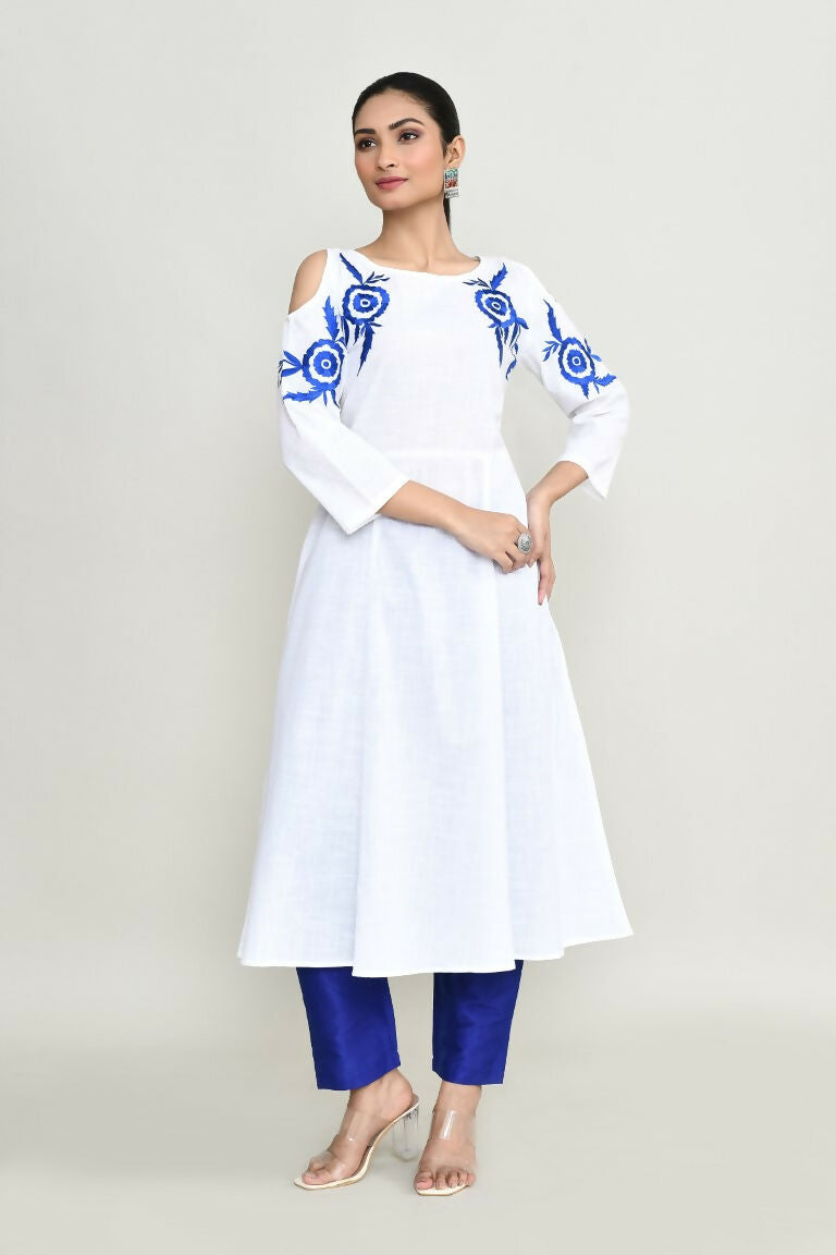 Joban Fashion White Rayon Tunic