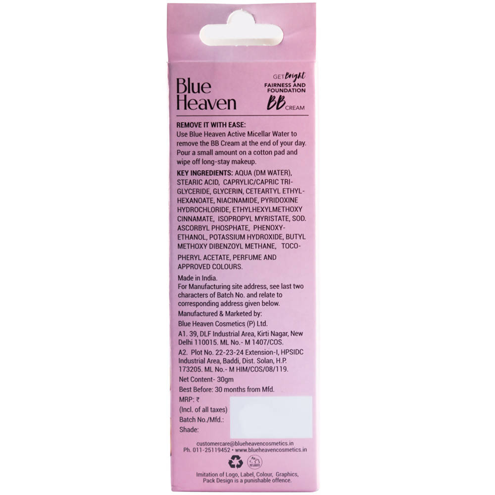 Blue Heaven BB Cream Cream SPF 15 PA+++