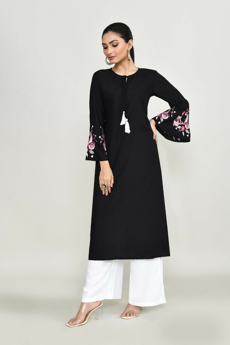 Joban Fashion Black Rayon Tunic