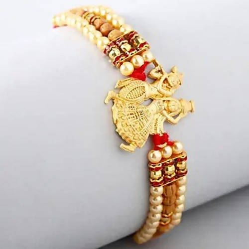 Krishna Designer Rakhi and Soan Papdi