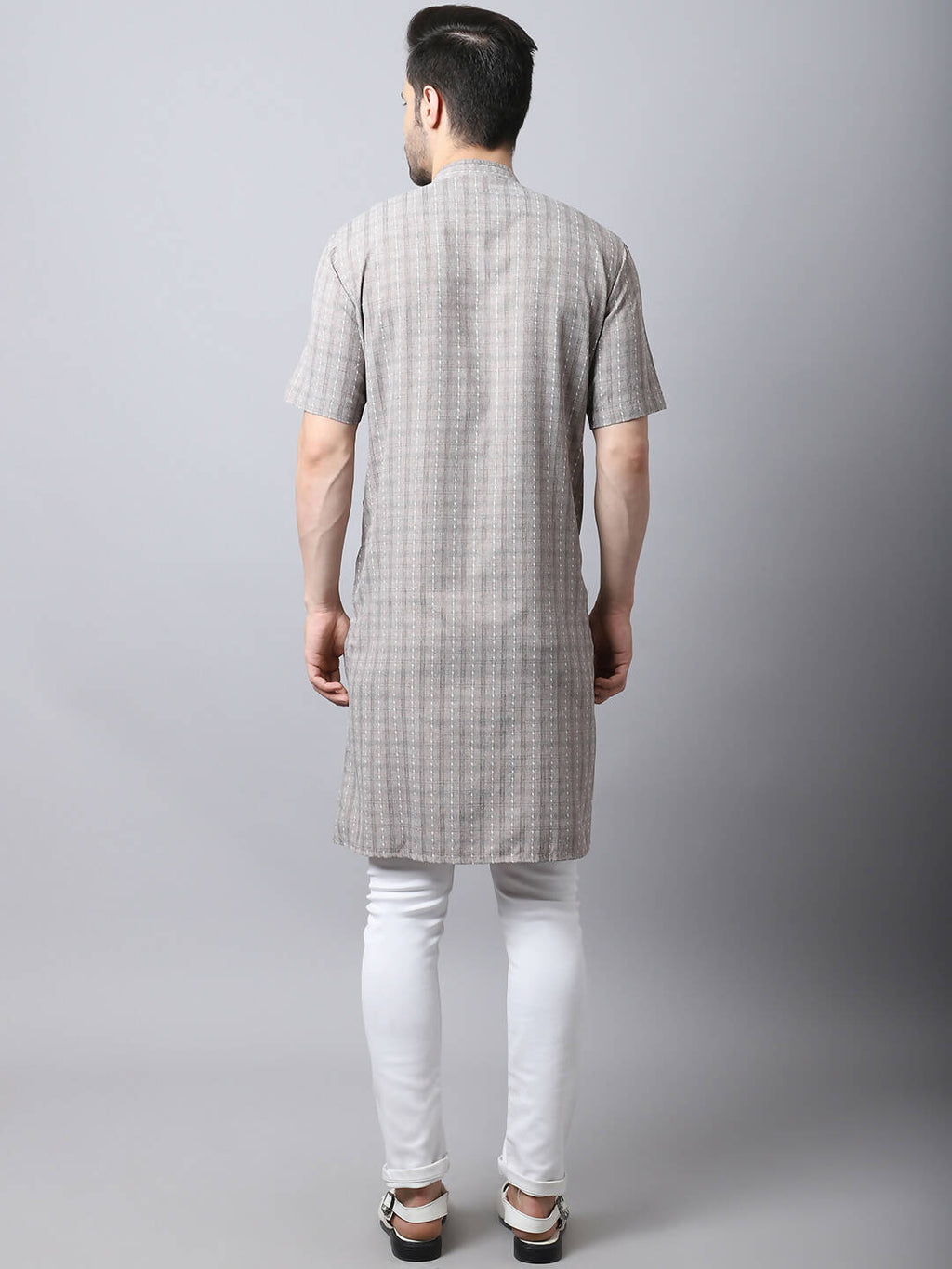Even Apparels Yellow Pure Cotton Men's Kurta With Band Collar