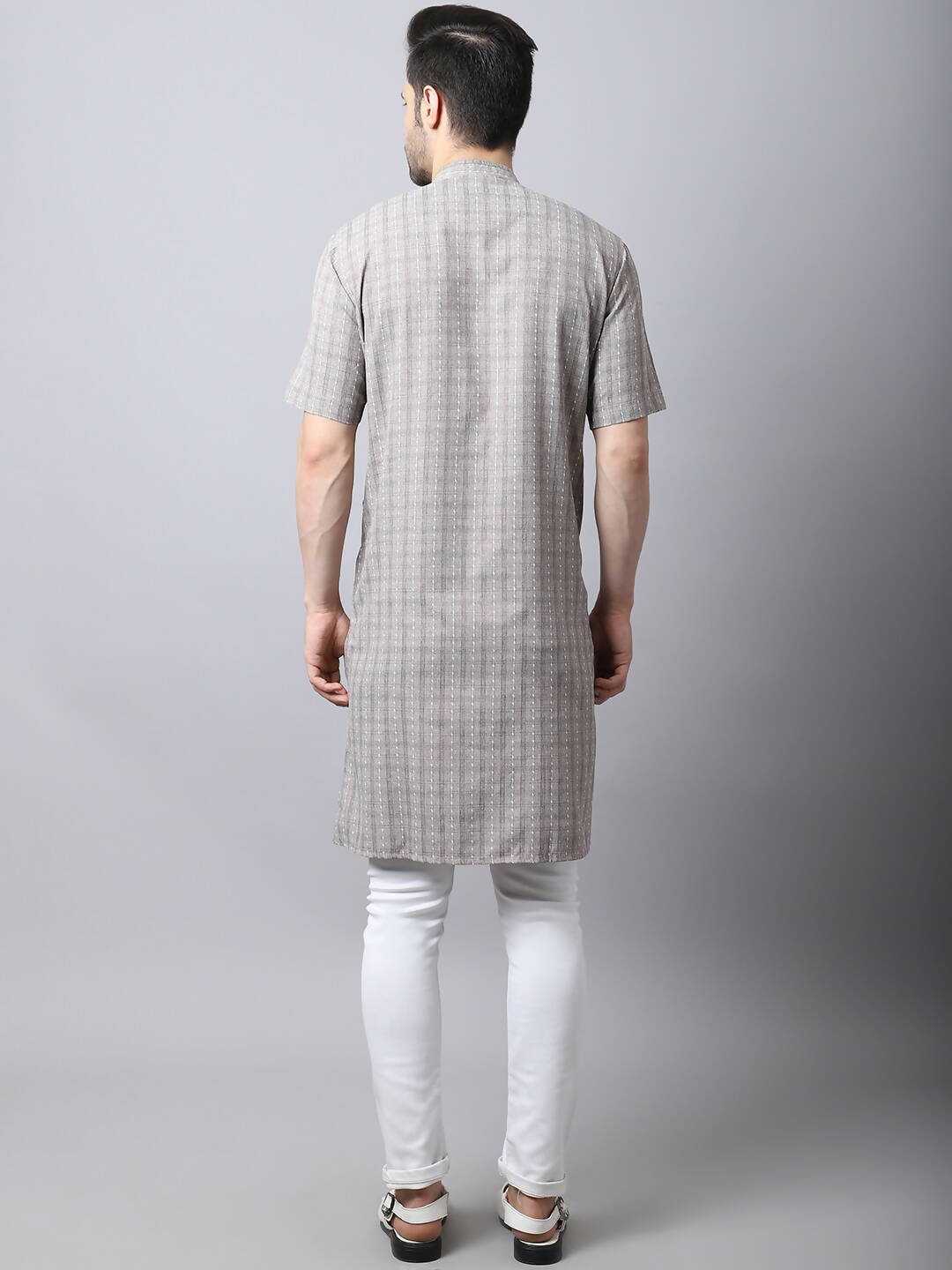Even Apparels Yellow Pure Cotton Men's Kurta With Band Collar