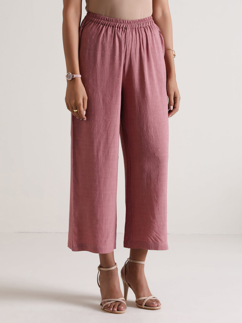 trueBrowns Mauve Angrakha Kurta Set