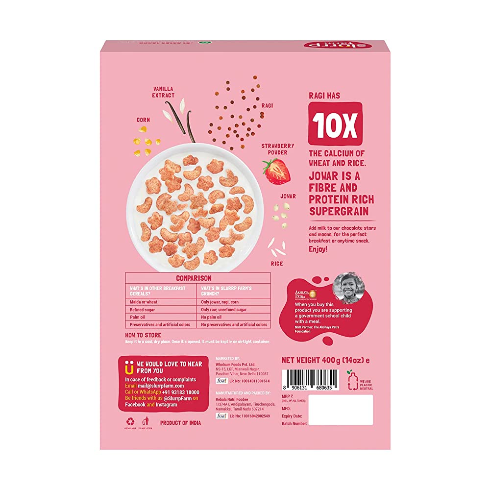 Slurrp Farm Strawberry Stars and Moons Millet Crunch