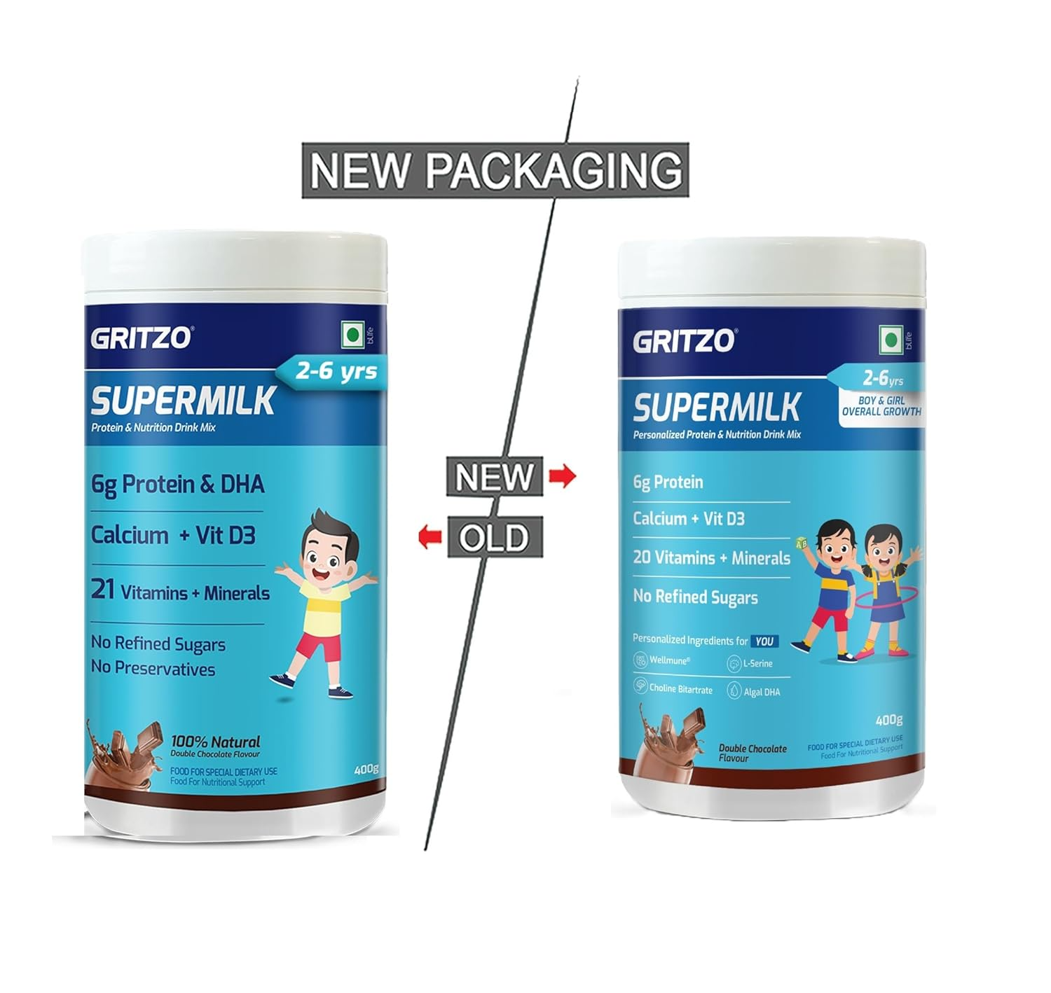 Gritzo SuperMilk Overall Growth (2-6y) for Boy/Girl