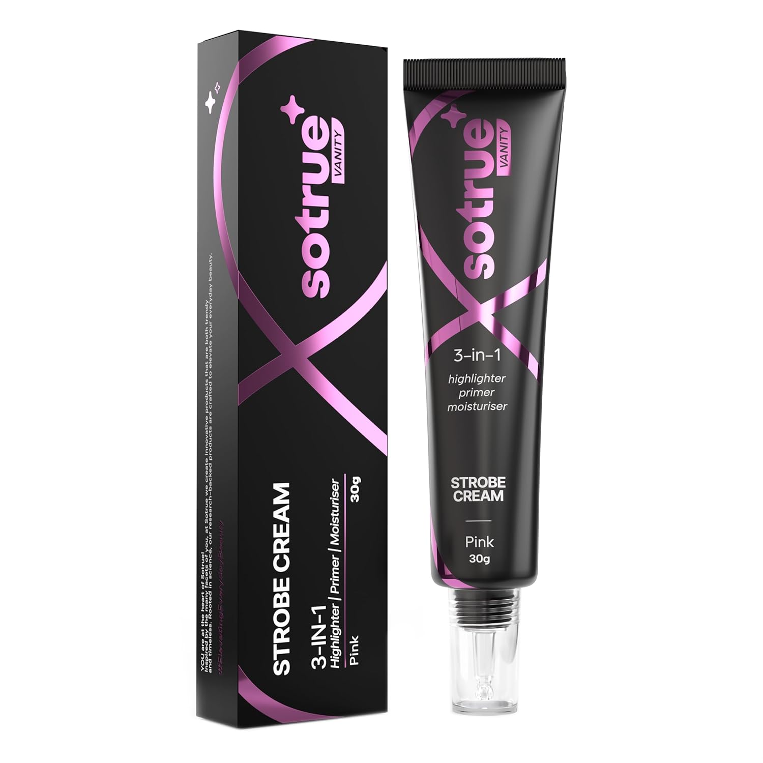 Sotrue Strobe Illuminating Cream + Moisturizer With Hyaluronic Acid - Pink