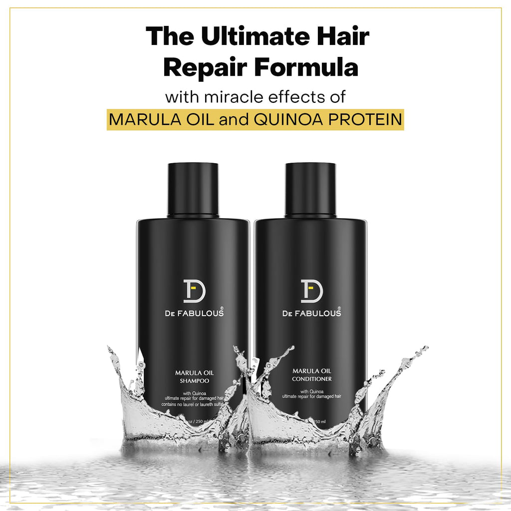 De Fabulous Marula Oil Shampoo + Conditioner Combo