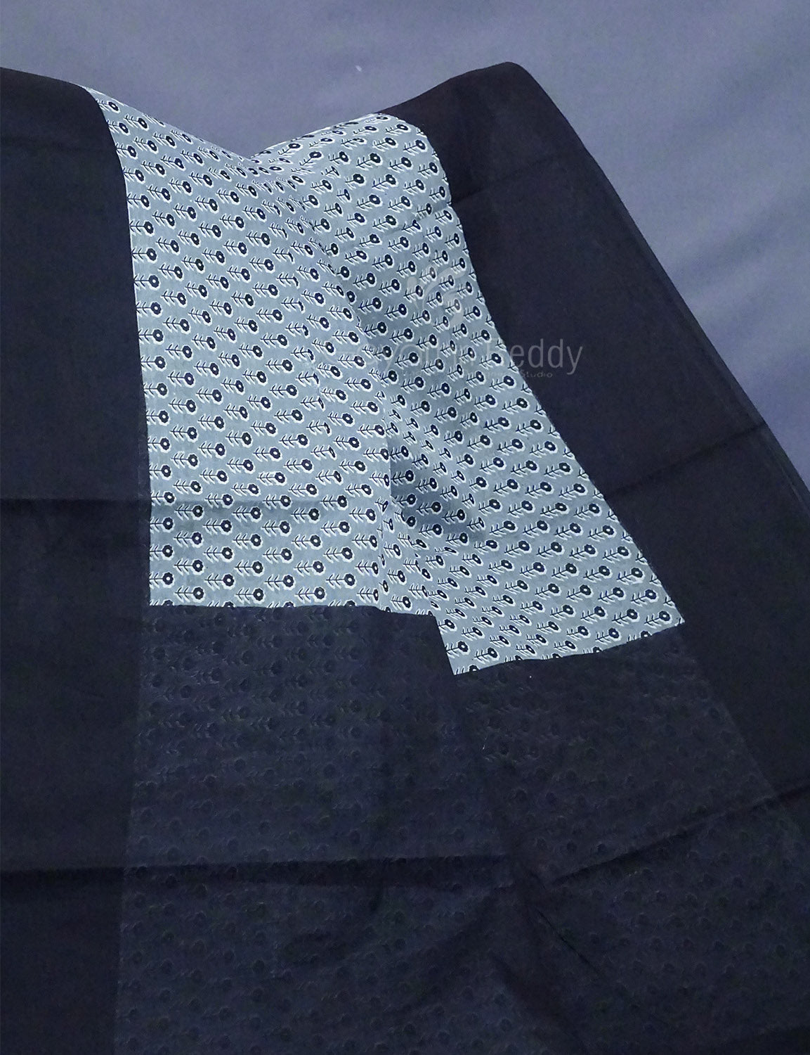 Grey Colour Floral Print Pure Mulmul Cotton Saree By Gayathri Reddy Designer Studio
