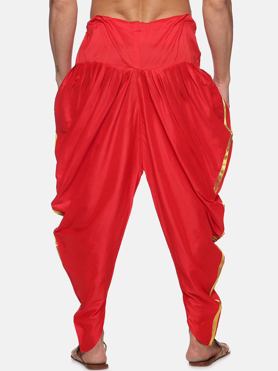 Sethukrishna Men Red Solid Dhoti Pant