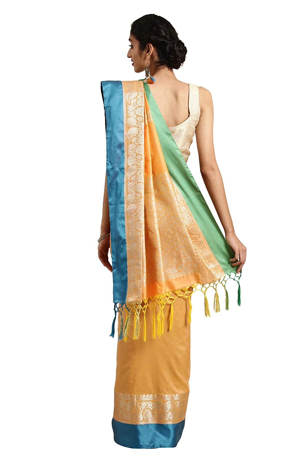 Varkala Silk Sarees Women'S Banarasi Katan Silk Saree With Blouse Piece