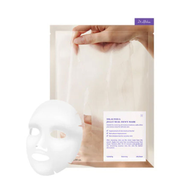 Dr.Althea Jelly Seal Dewy Mask: Intense Hydrating Sheet Mask for Dry Skin (Pack of 4)