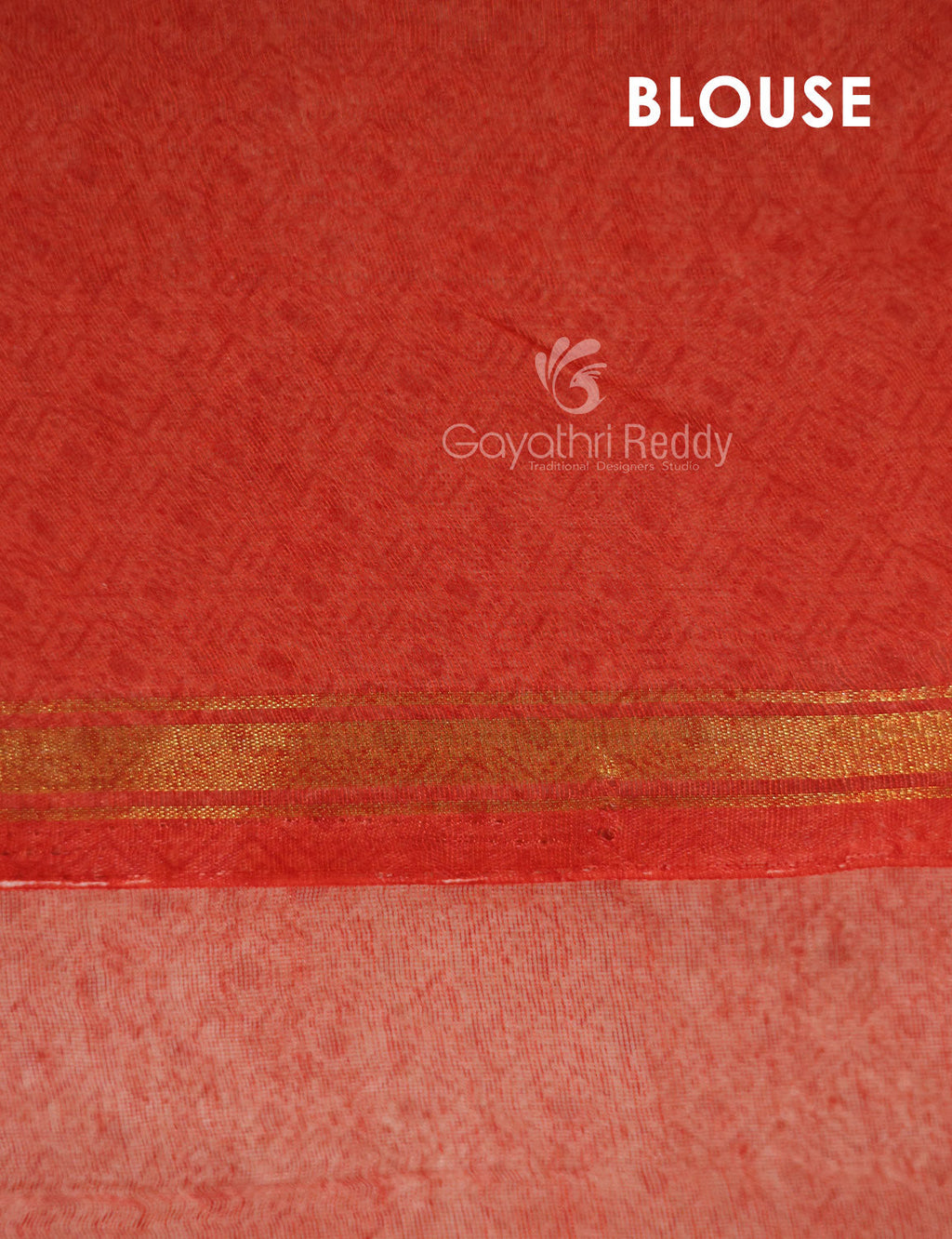 Shades of Light Apple Green And Orange Colour Blouse Ikat Design Semi Chanderi Saree By Gayathri Reddy Designer Studio