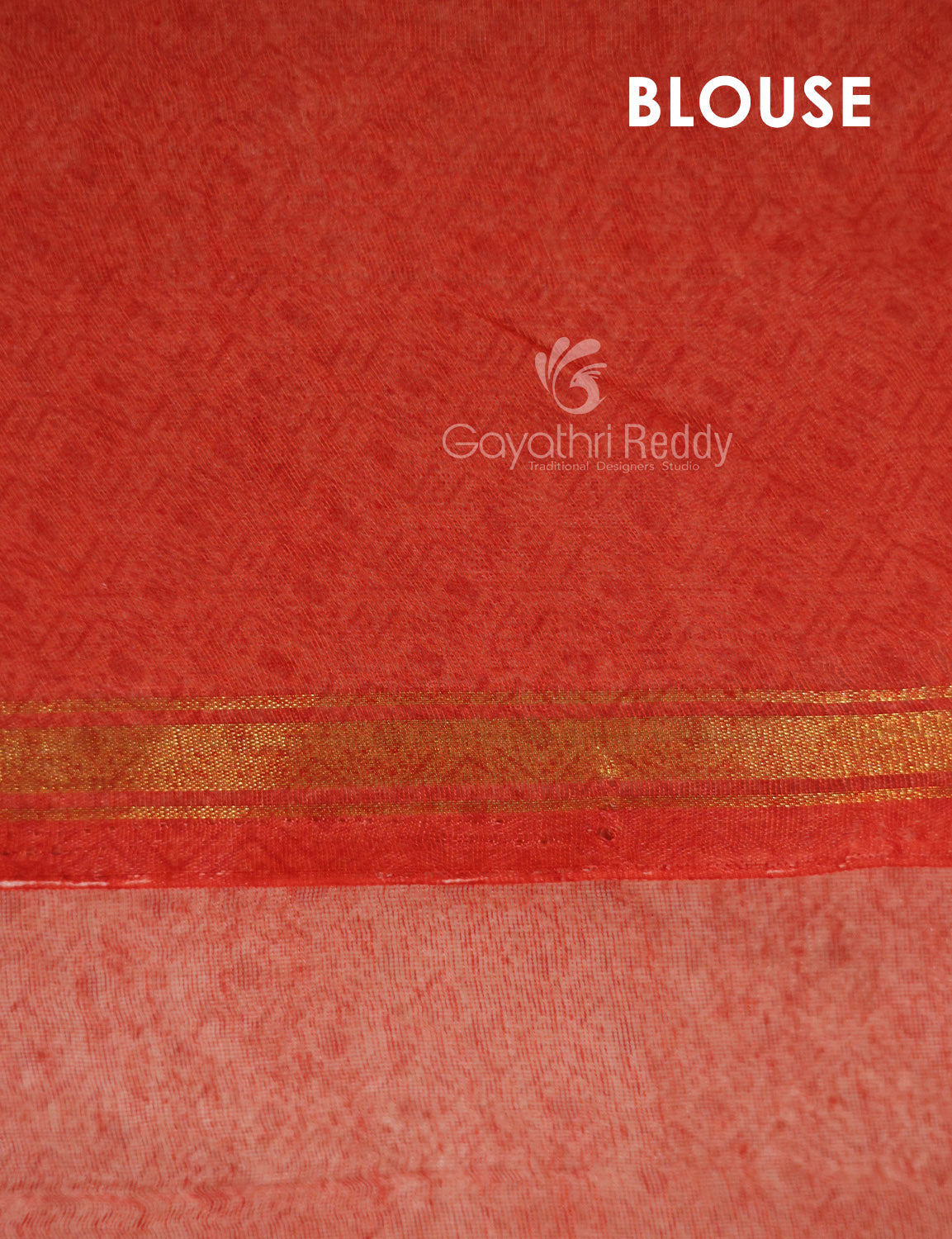 Shades of Light Apple Green And Orange Colour Blouse Ikat Design Semi Chanderi Saree By Gayathri Reddy Designer Studio