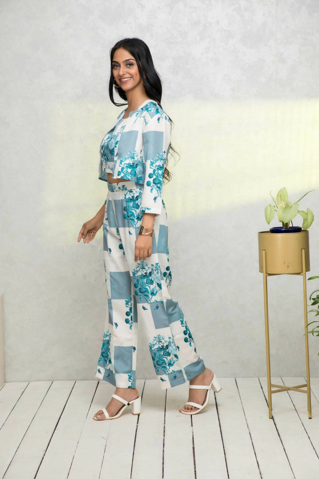 Myshka Women Multi Printed Summer Checks Co-Ords