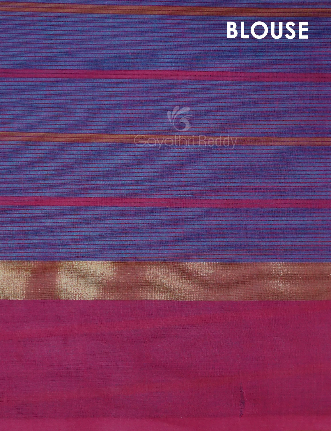 Dual Shade of Sky Blue And Purple Pure Mangalgiri Cotton By Gayathri Reddy Designer Studio