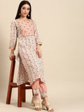 All About You Women Ethnic Motifs Embroidered Gotta Patti Kurta With Trousers