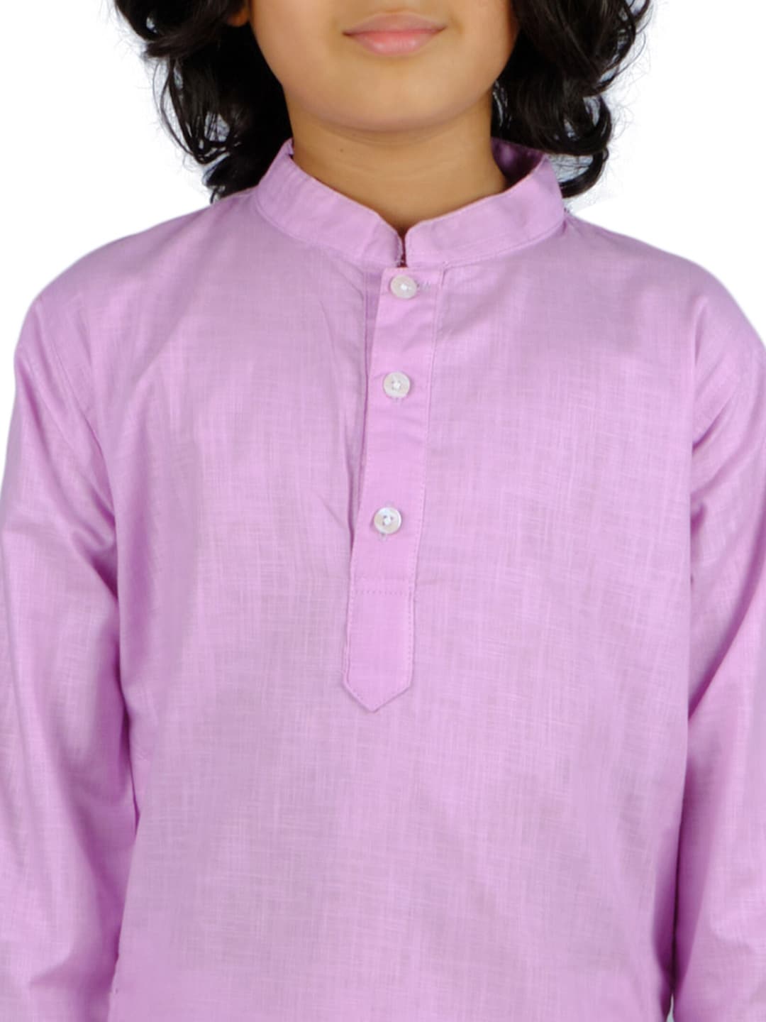 Sethukrishna Boys Purple and White Pure Cotton Kurta with Dhoti Pant