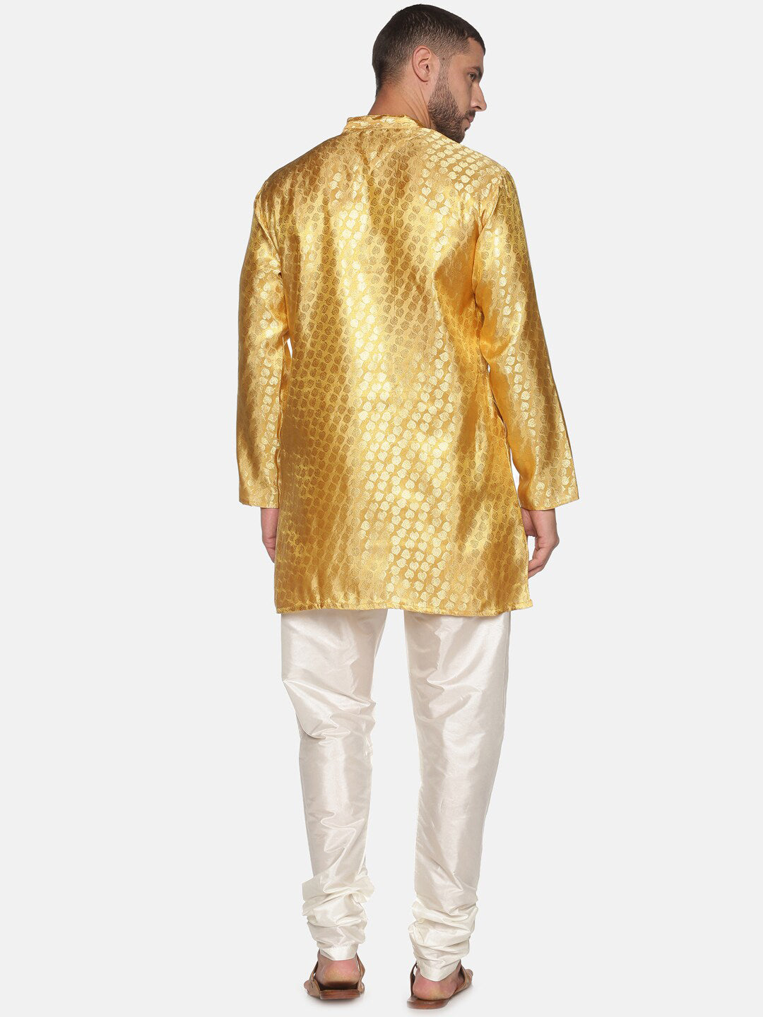 Sethukrishna Mens Gold-Toned Kurta with Pyjamas