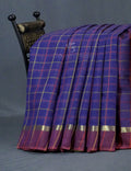 Dual Shade of Navy Blue And Magenta Pure Mangalgiri Cotton By Gayathri Reddy Designer Studio