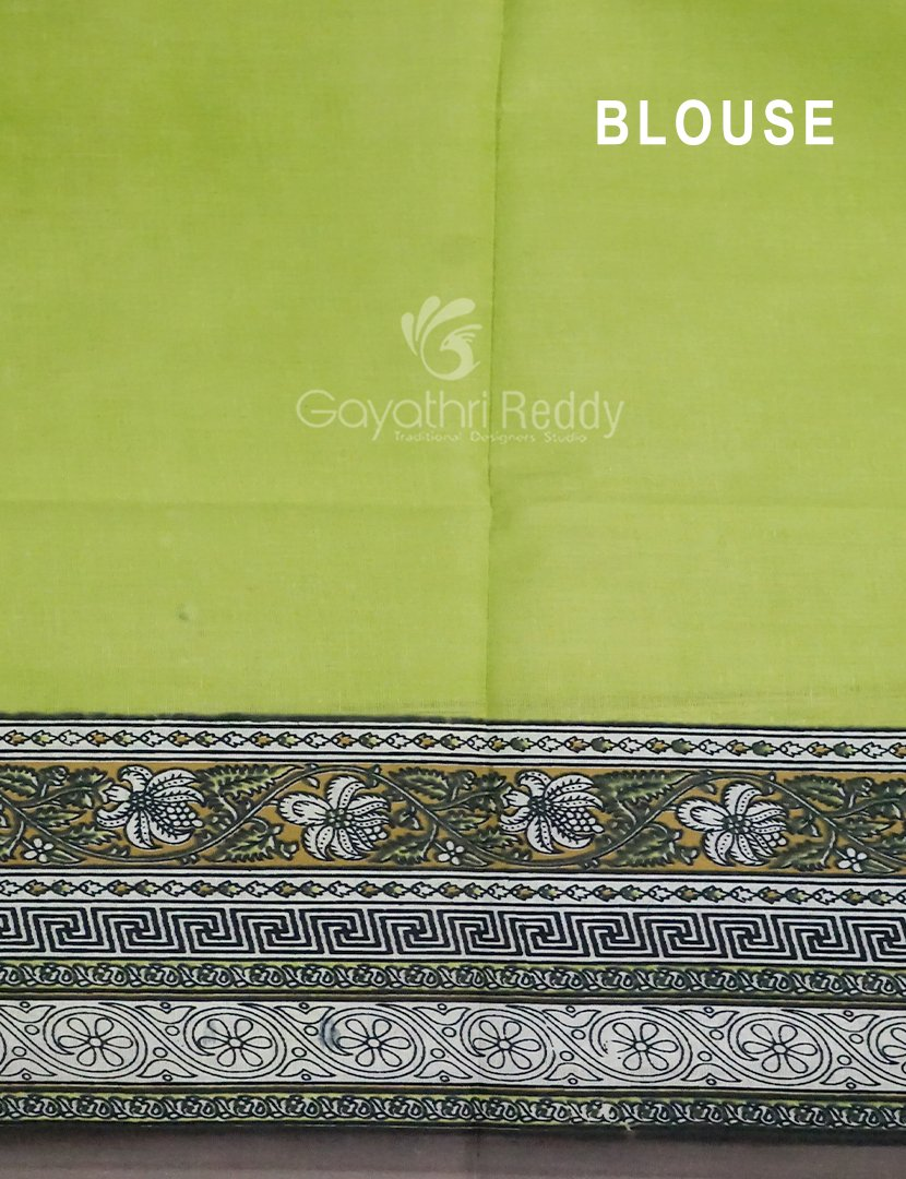 Shades of Grey With Block Print Munga Cotton Saree By Gayathri Reddy Designer Studio