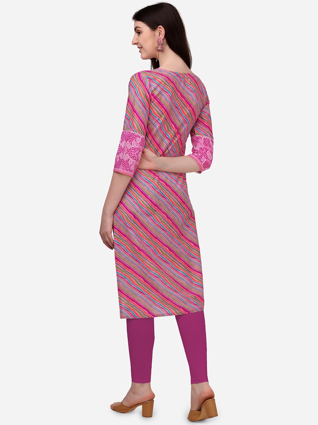 HERE&NOW Striped Gotta Patti Silk Kurta