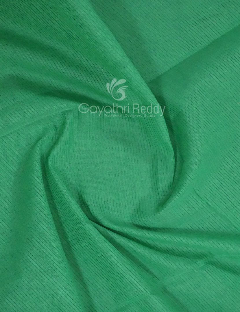 Multi Shades of Rama Green Pure Mangalgiri Cotton By Gayathri Reddy Designer Studio