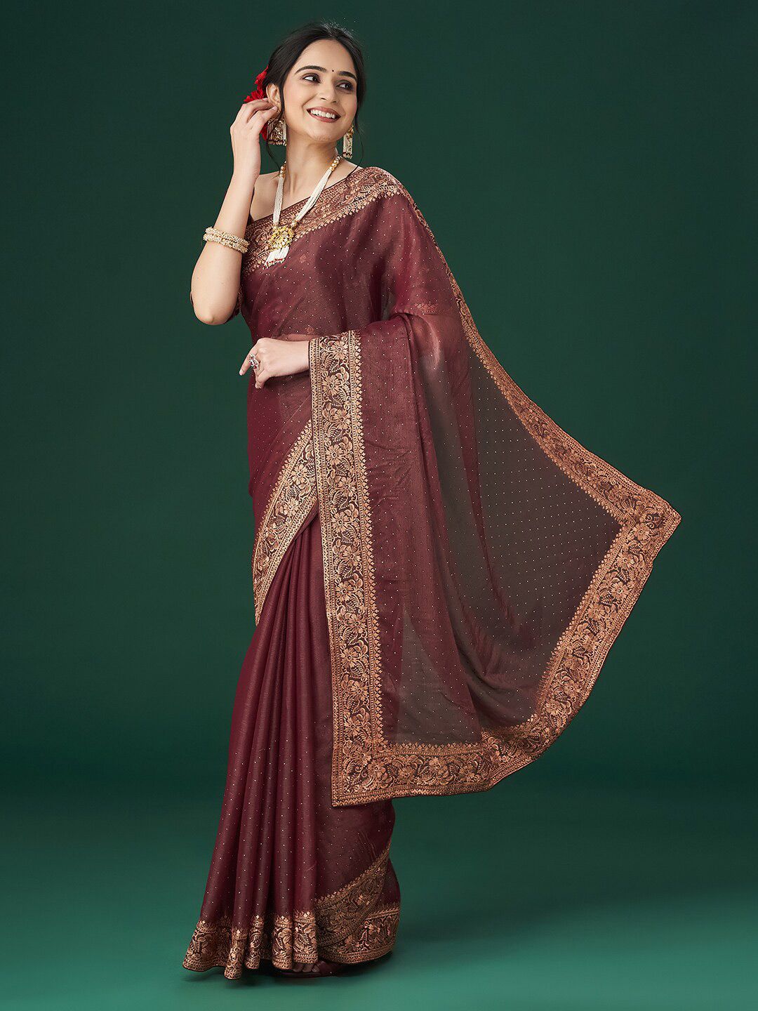 kasee Embellished Zari Saree