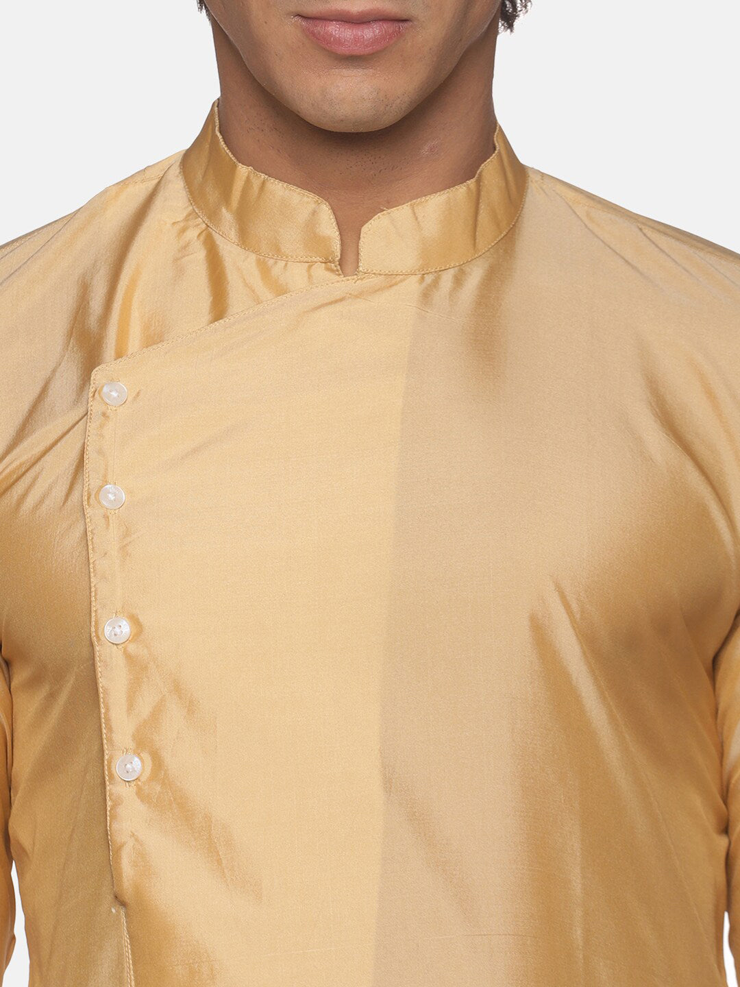 Sethukrishna Men Beige Kurta with Pyjamas