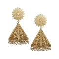 Joban Fashion Women Matte Gold Brass Earrings