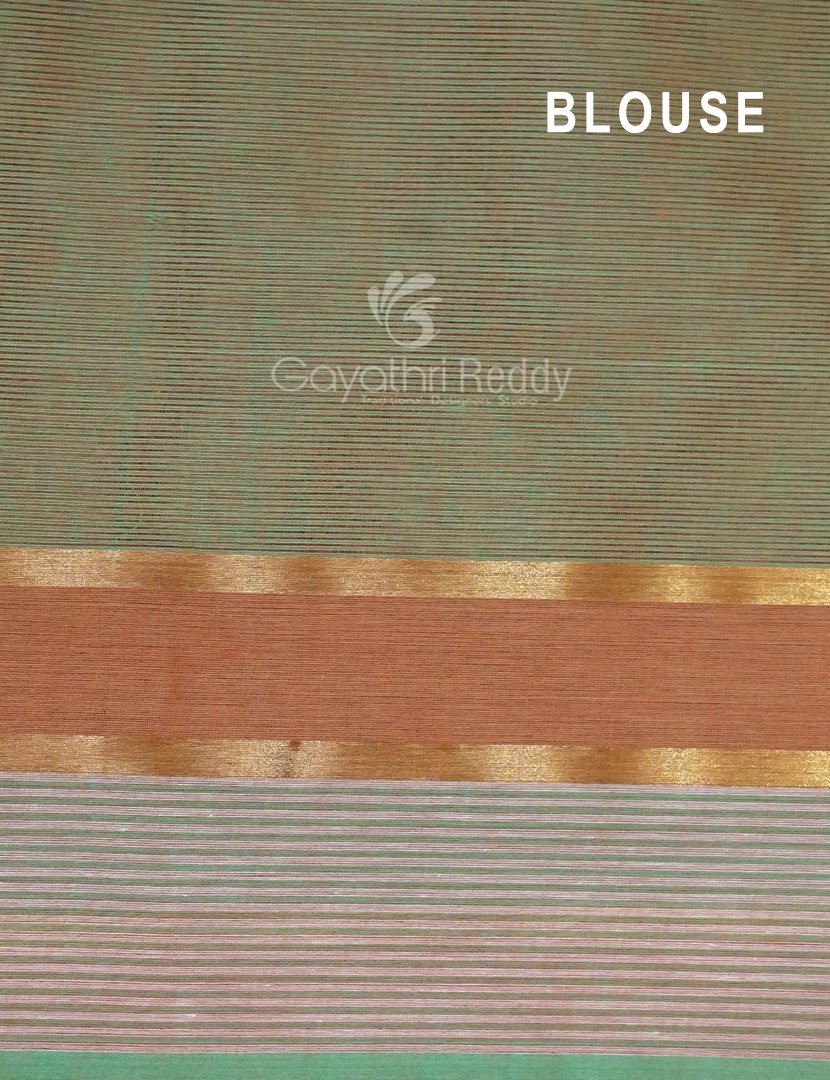 Dual Shades of Rama Green Pure Mangalgiri Cotton By Gayathri Reddy Designer Studio