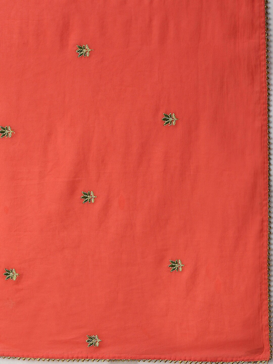 HERE&NOW Women Embroidered Regular Sleeves Kurta with Dupatta