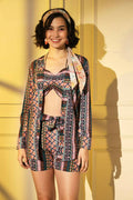 Multi Platinum Creap Printed Co-Sets - Femella