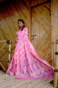 Partywear Designer Pink Jamdani contton Fancy Saree - Starwalk