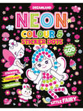 Dreamland Publications Little Fairy Neon Colour and Sticker Dots Book Over 500 Stickers For Kids