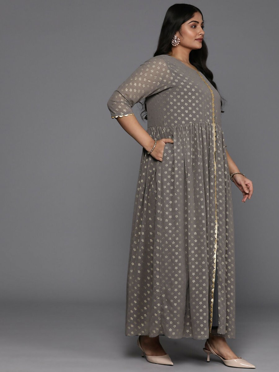 Ahalyaa Women's Traditional wear Ethnic Dress - Grey