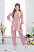 Joban Fashion Heavy Muslin Dusty Peach Color Kurta Set