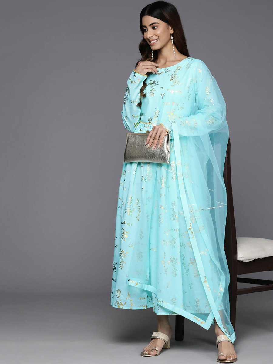 Ahalyaa Women's Traditional wear Dress - Blue