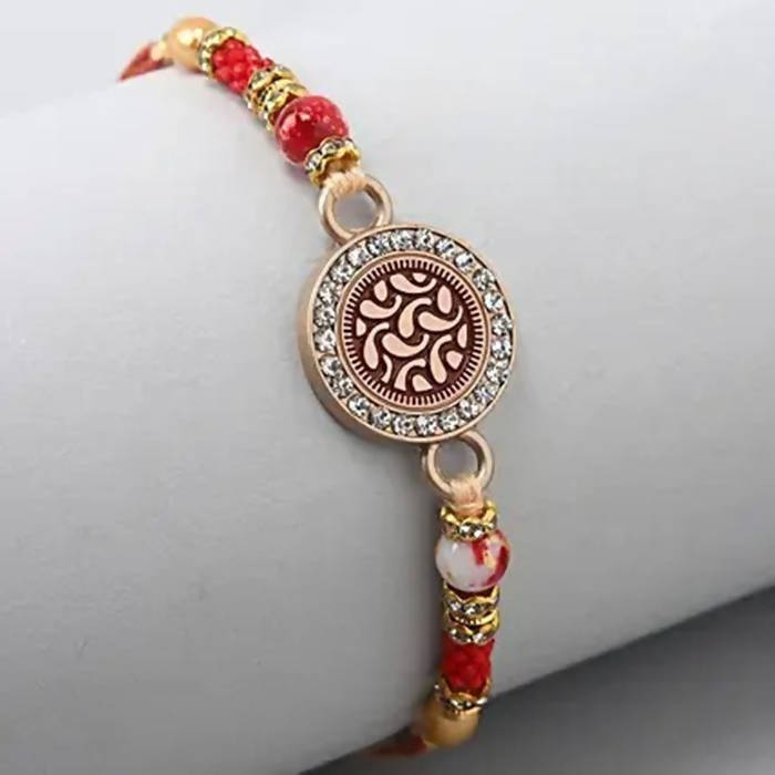 Meenakari Work Rakhi & Bournville Chocolate