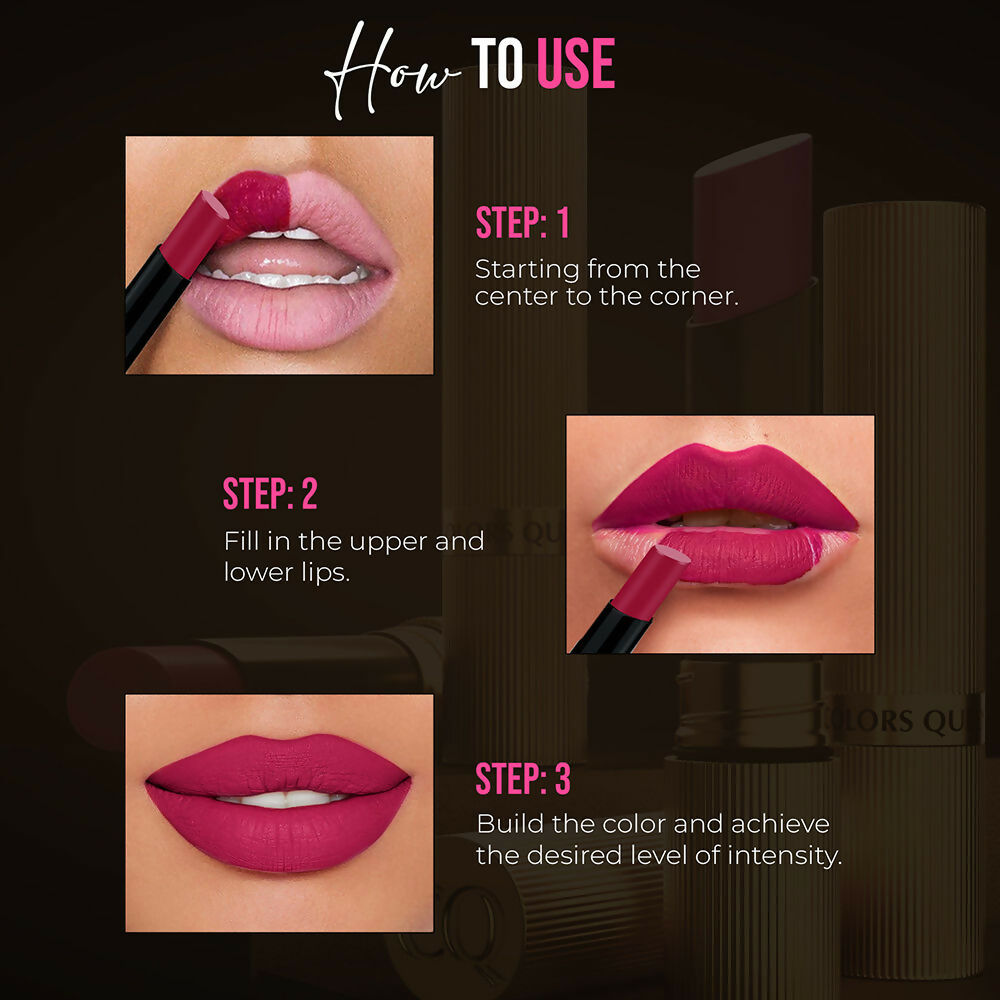 Colors Queen Hold Up Full Day Non Transfer Lipstick - Bridal Mehroon