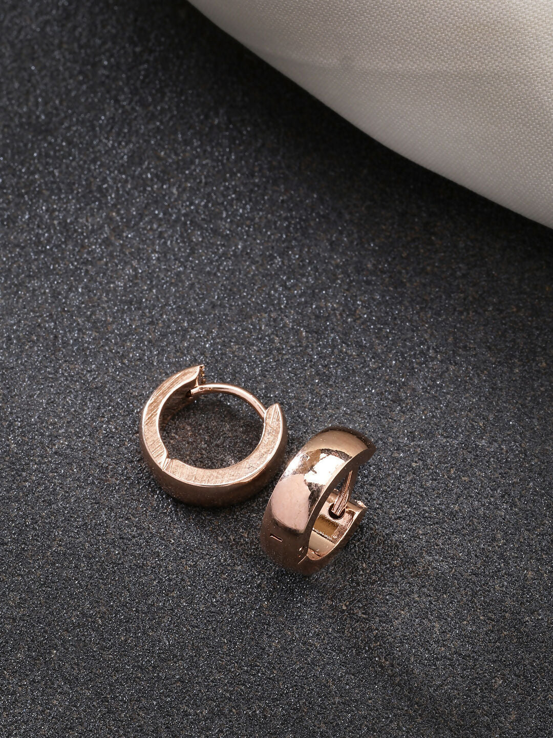 NVR Men's Set of 3 Multicolor Rhodium-Plated Stainless Steel Hoop Earrings