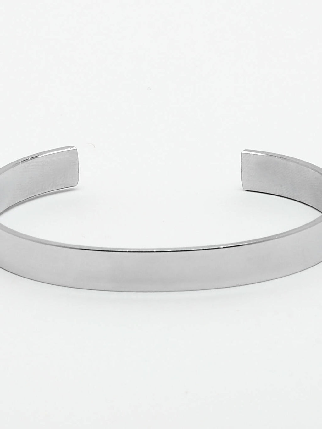 NVR Men Silver Stainless Steel Cuff Bracelet