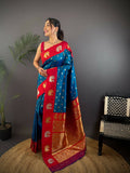 Joban Fashion Rani Pink Butti Banarasi Silk Sarees