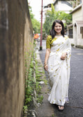 Mehndi Poly Georgette Tie and Dye Saree with Unstitched Blouse - Hiral Fashion