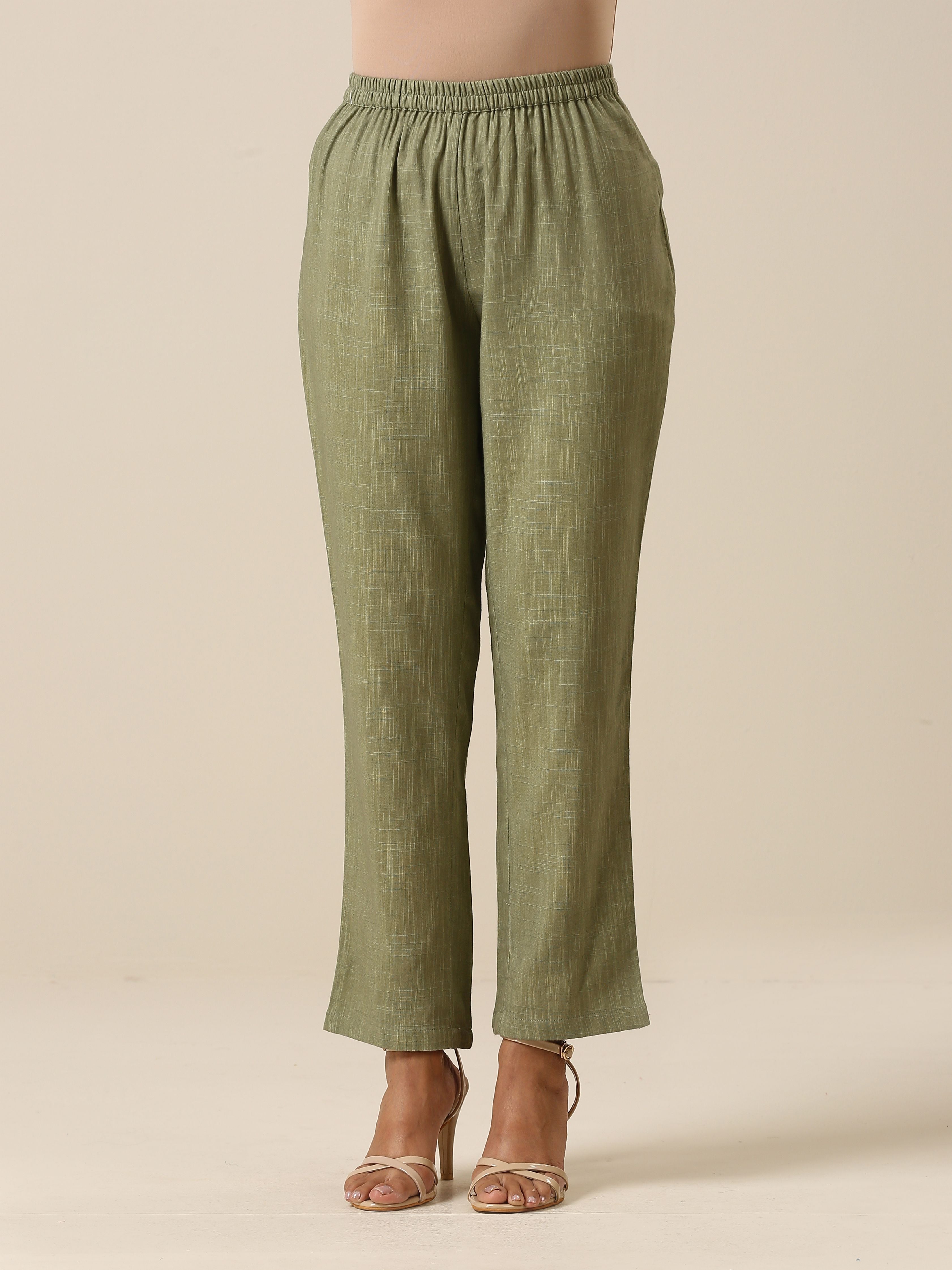 trueBrowns Sage Slub Texture Boxy Fit High Low Co-Ord Set