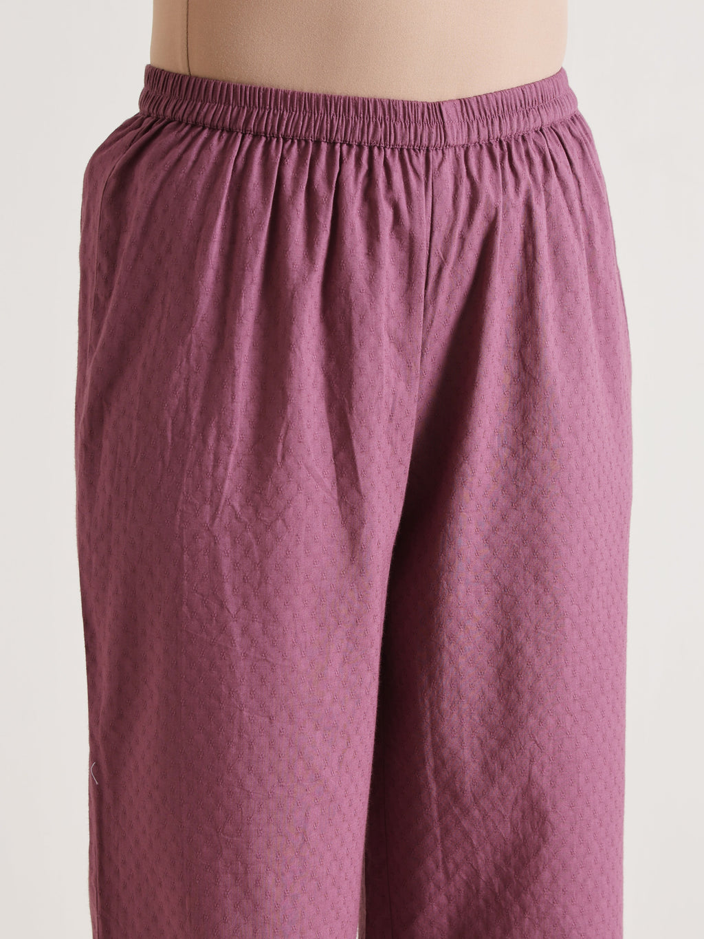 trueBrowns Orchid Overlap Pleat Kurta Pant Set
