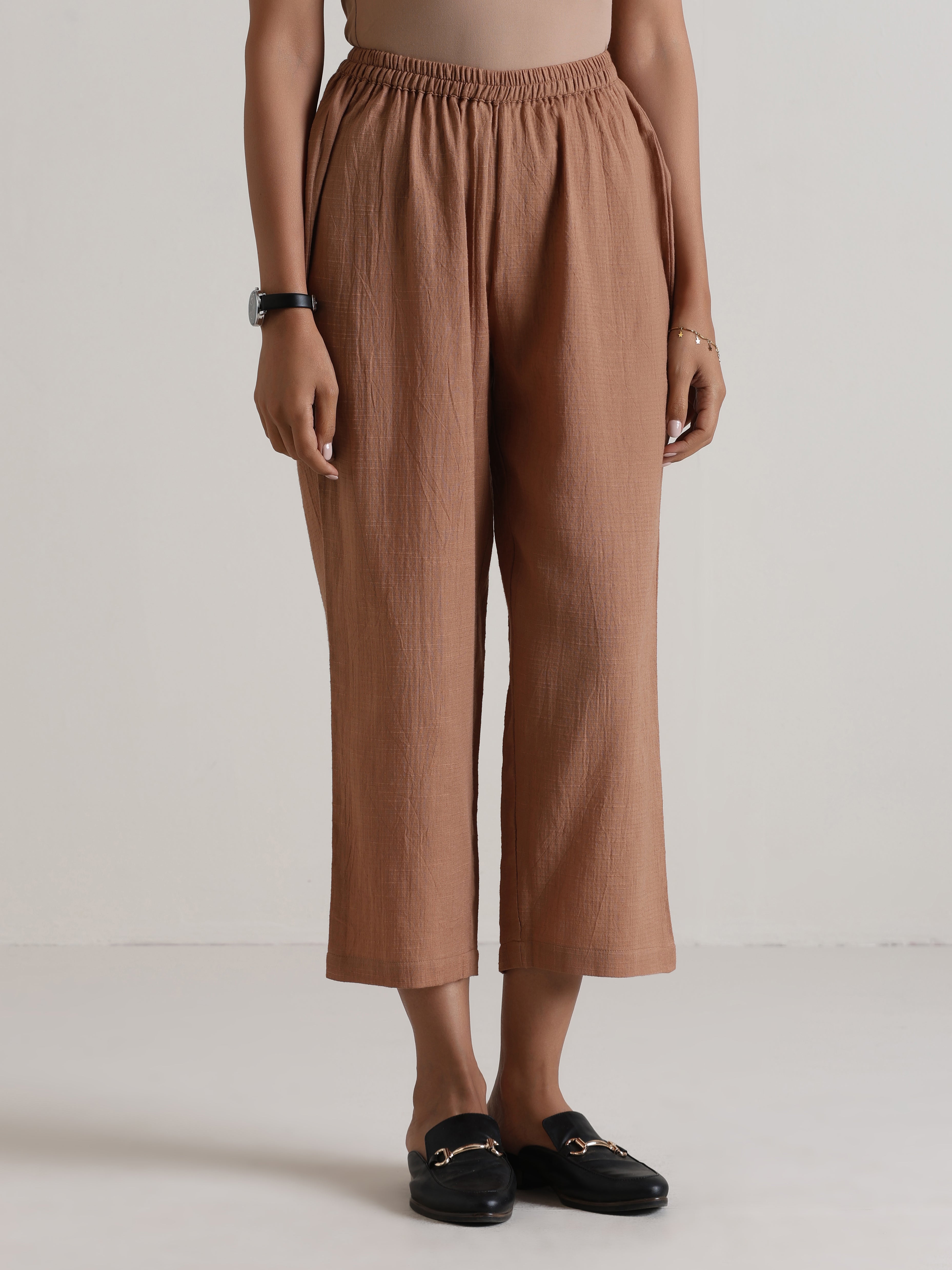 trueBrowns Dark Green Kurta Pant Set