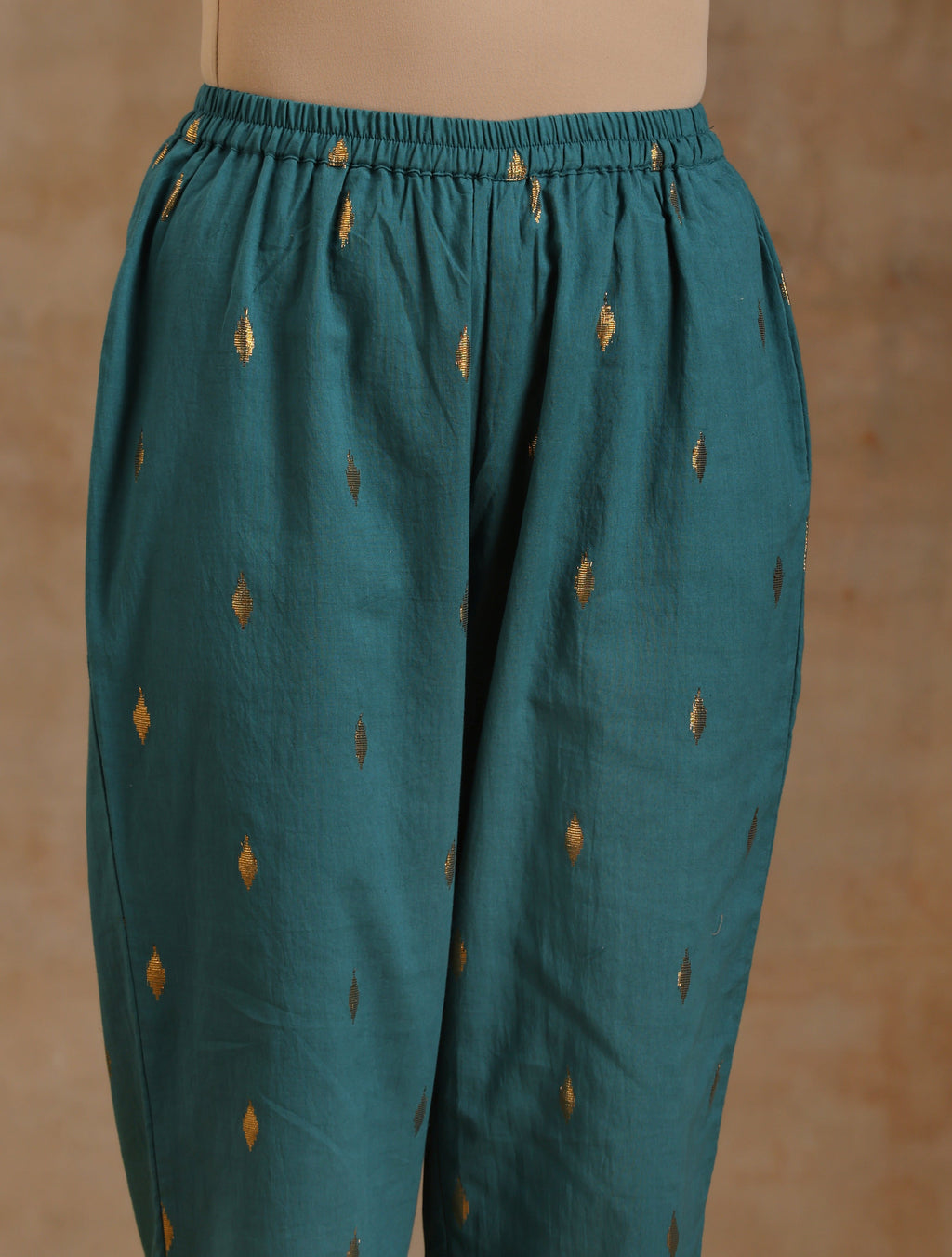 trueBrowns Deep Sea Gold Cotton Flared Co-Ord Set